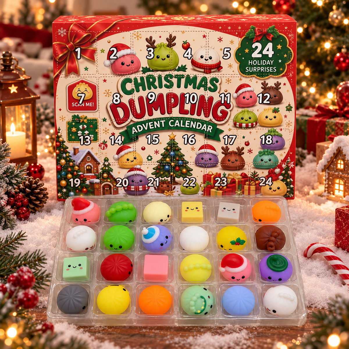 Christmas Dumpling Squishy Advent Calendar