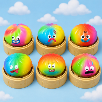 Balle anti-stress Rainbow Mood Dumpling — Boîte mystère surprise