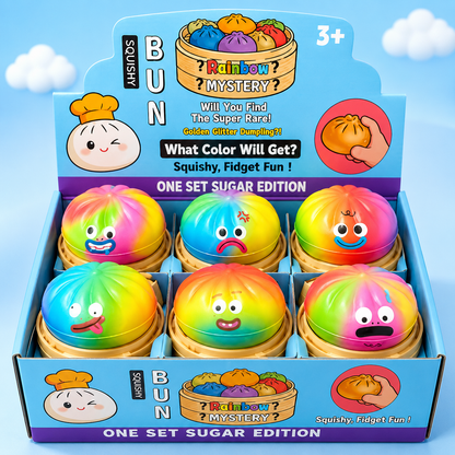 Balle anti-stress Rainbow Mood Dumpling — Boîte mystère surprise
