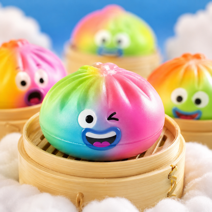 Balle anti-stress Rainbow Mood Dumpling — Boîte mystère surprise