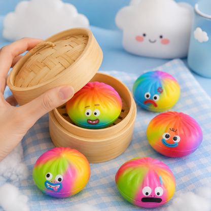 Balle anti-stress Rainbow Mood Dumpling — Boîte mystère surprise
