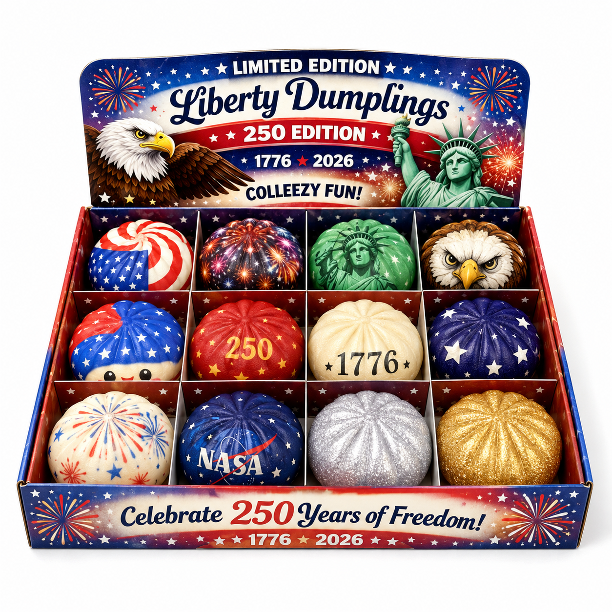 Boule anti-stress Liberty Dumpling - Boîte surprise mystère