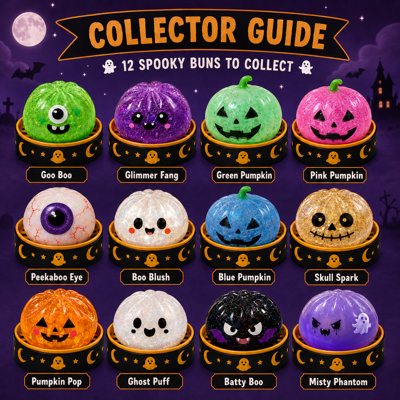 Complete spooky squishy set
