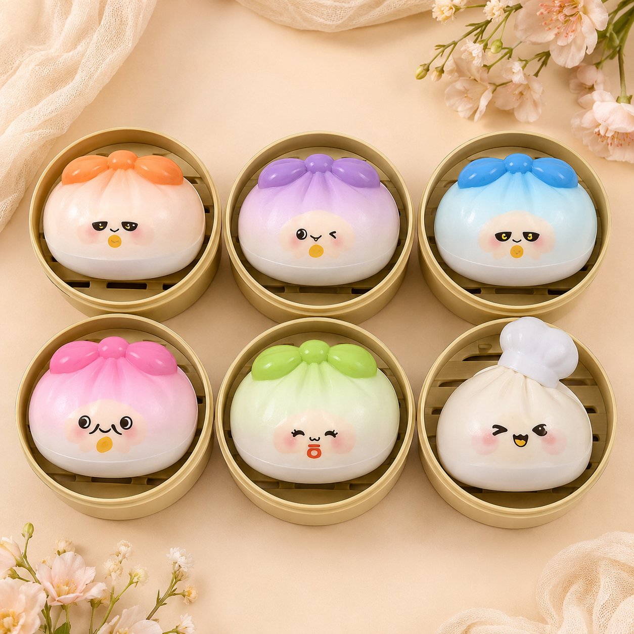 Bow Dumpling Squishy — Boîte mystère surprise